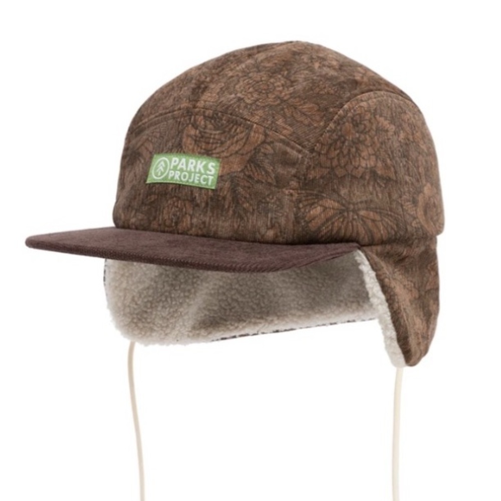 NWT by Parks Project / Autumn Forest Floor Cord Flap Cap,new,flawless